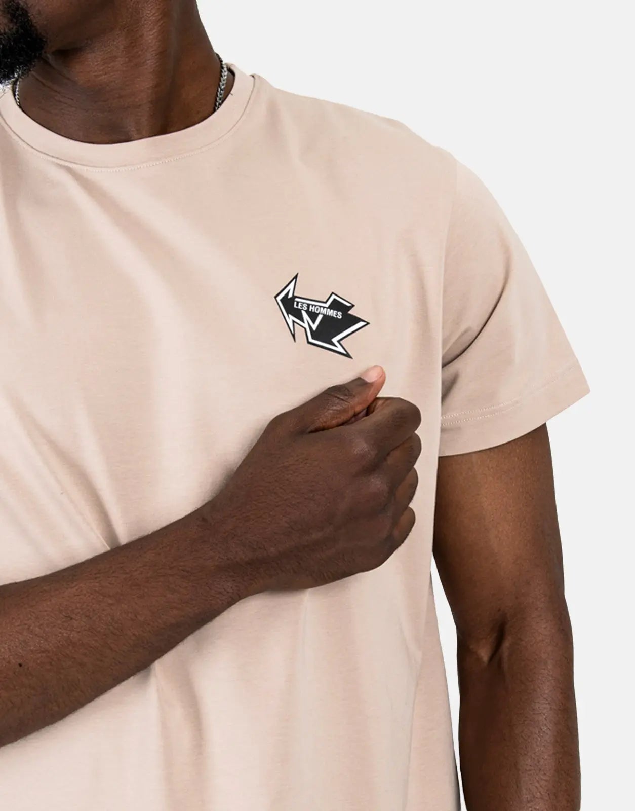 Les Hommes Arrow back Print Stone T-Shirt - Subwear