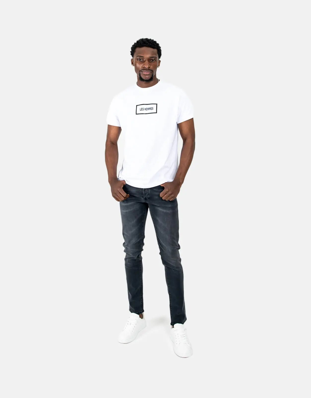 Les Hommes Black Printed Jeans - Subwear