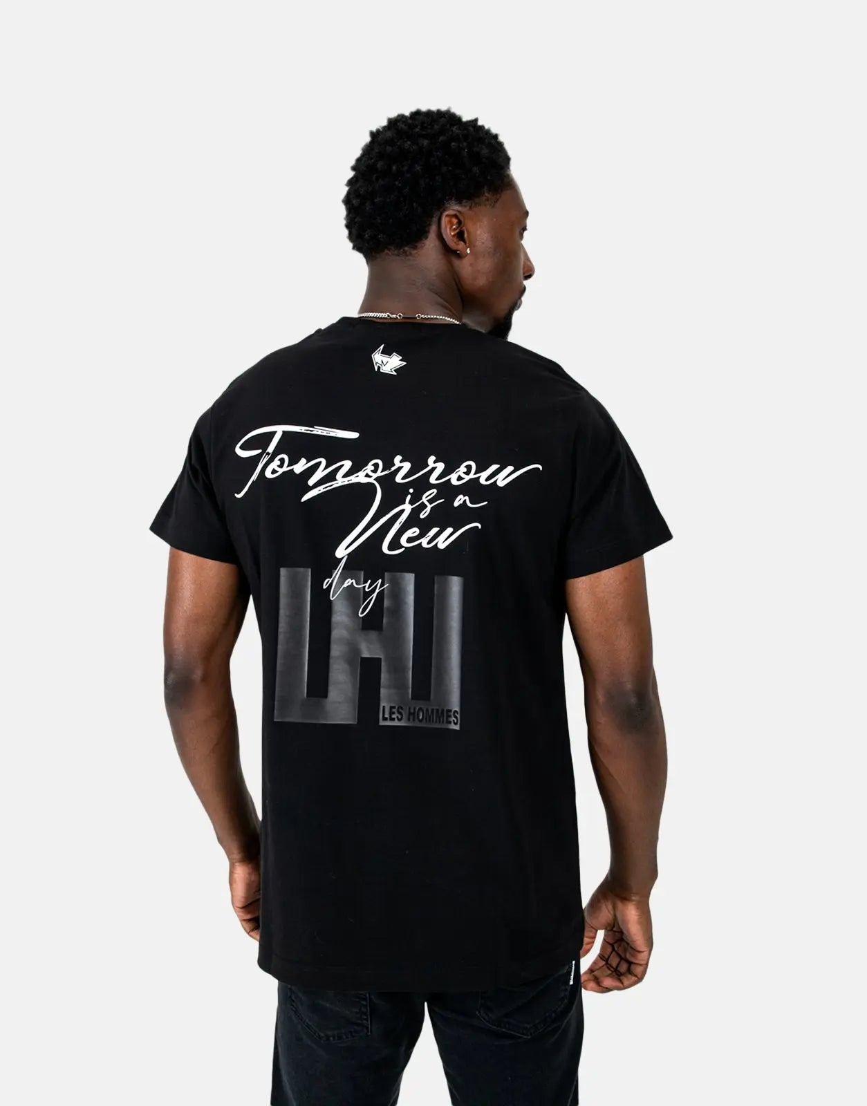 Les Hommes Box Print Black T-Shirt - Subwear