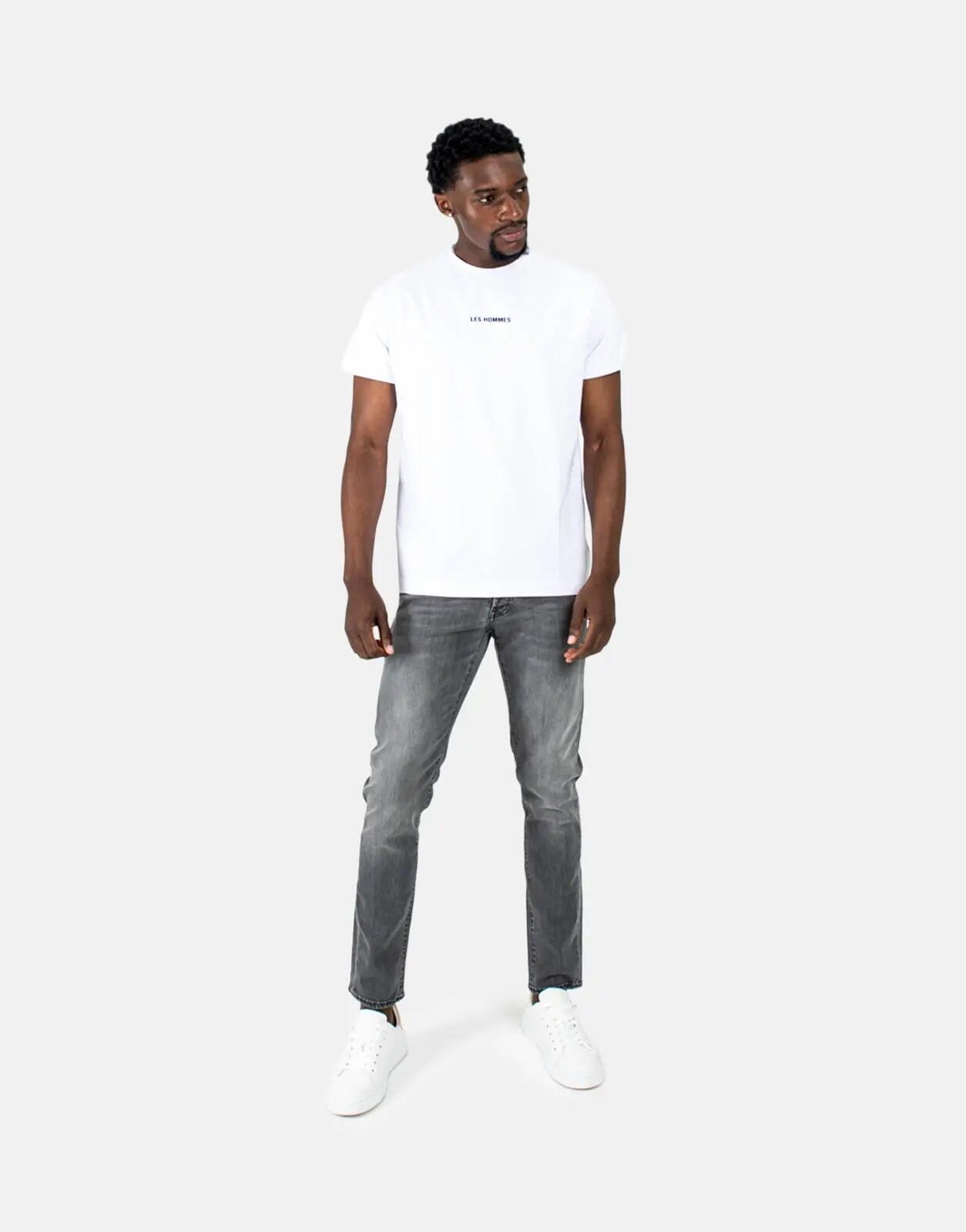 Les Hommes Centre Print White T-Shirt - Subwear