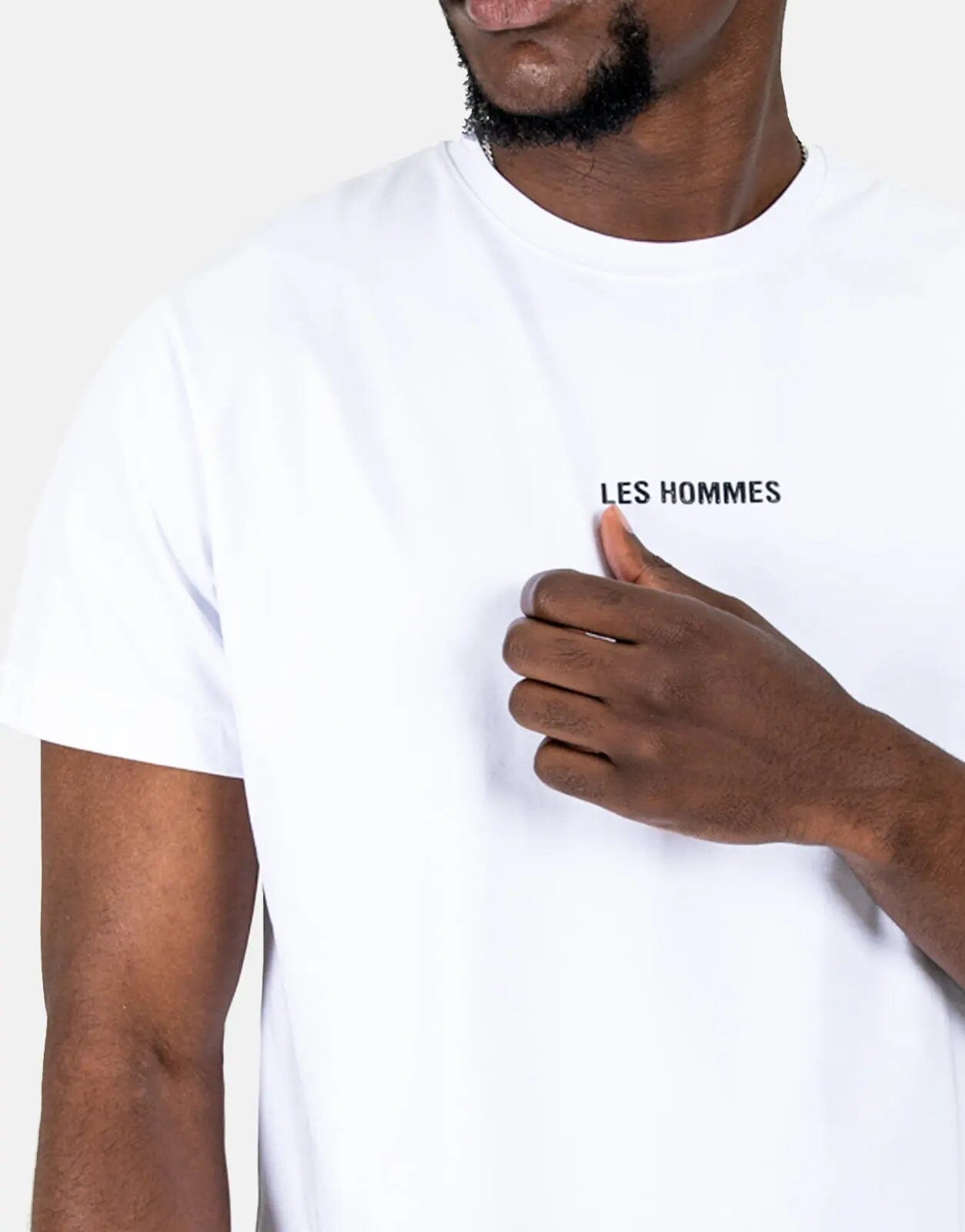 Les Hommes Centre Print White T-Shirt - Subwear