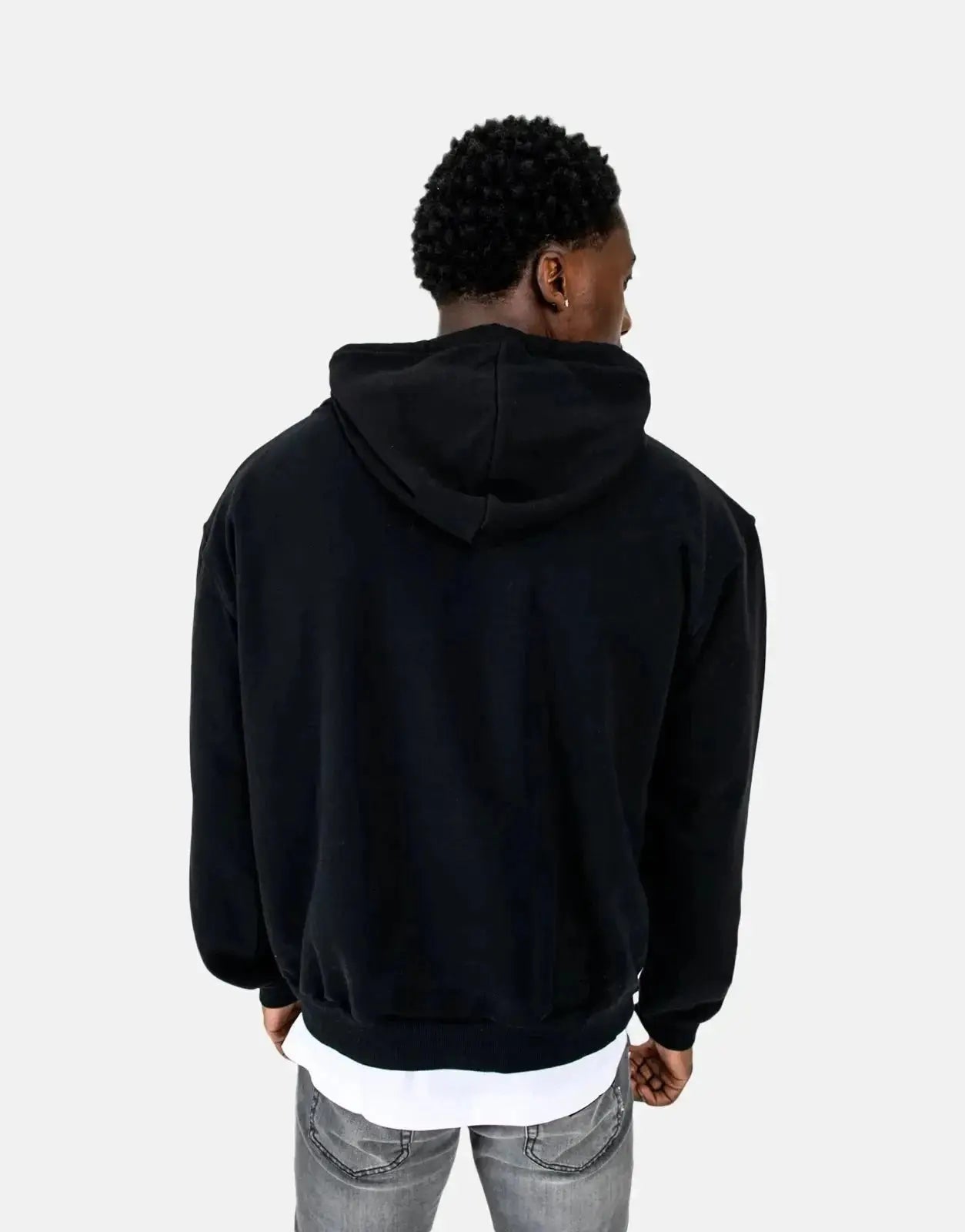 Les Hommes Graphic Hooded Black Sweatshirt - Subwear