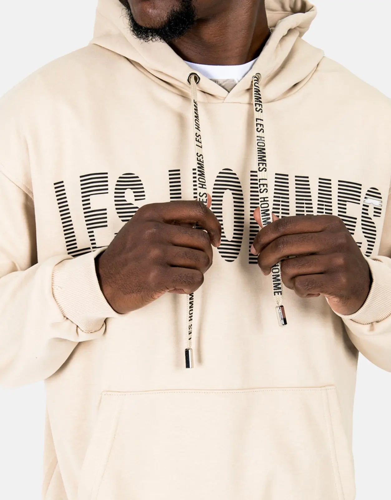 Les Hommes Graphic Hooded Stone Sweatshirt - Subwear