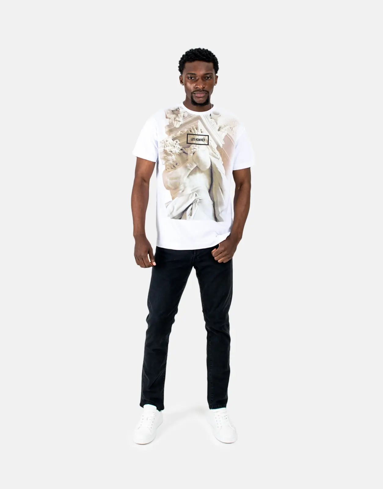 Les Hommes Graphic Print White T-Shirt - Subwear