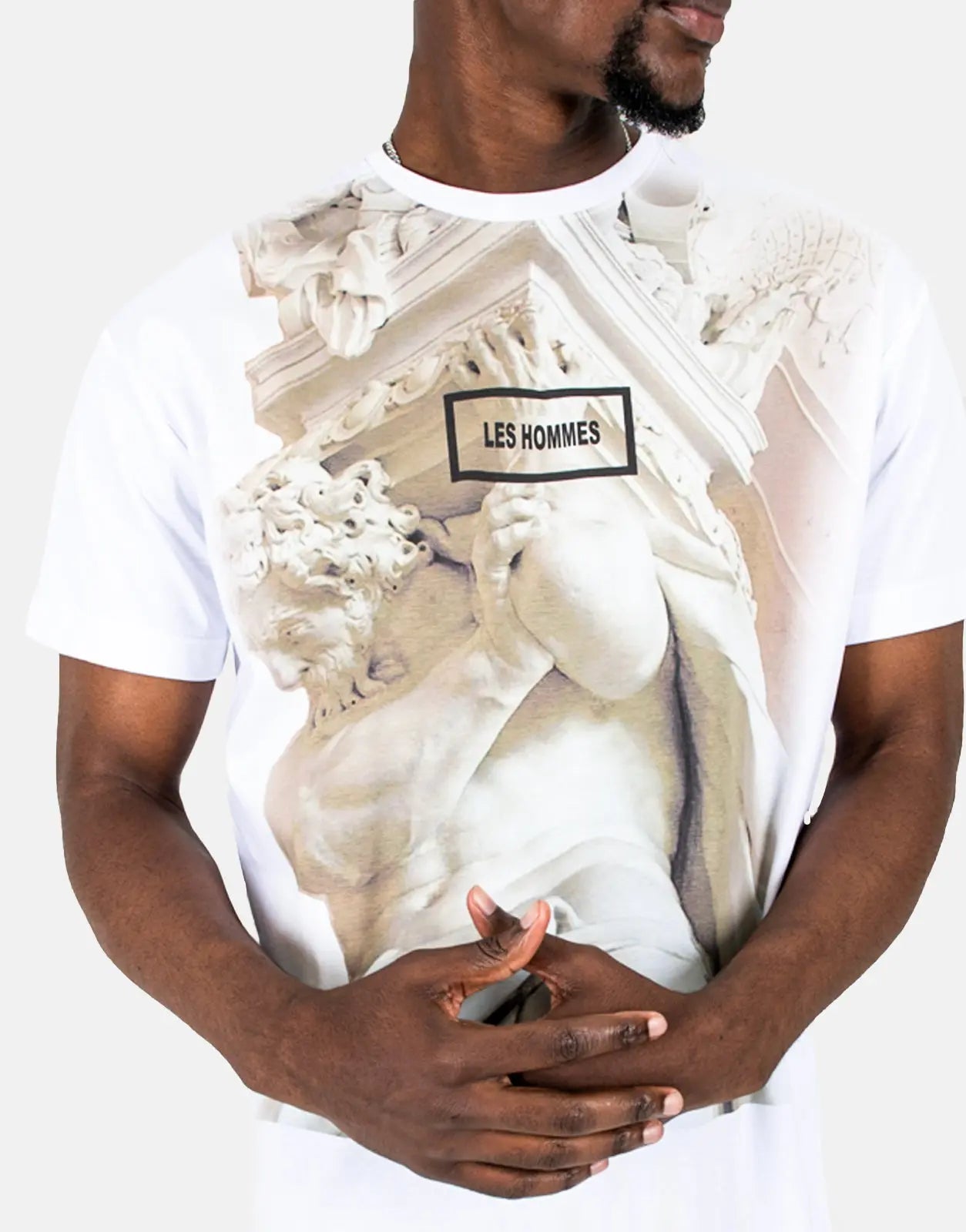 Les Hommes Graphic Print White T-Shirt - Subwear