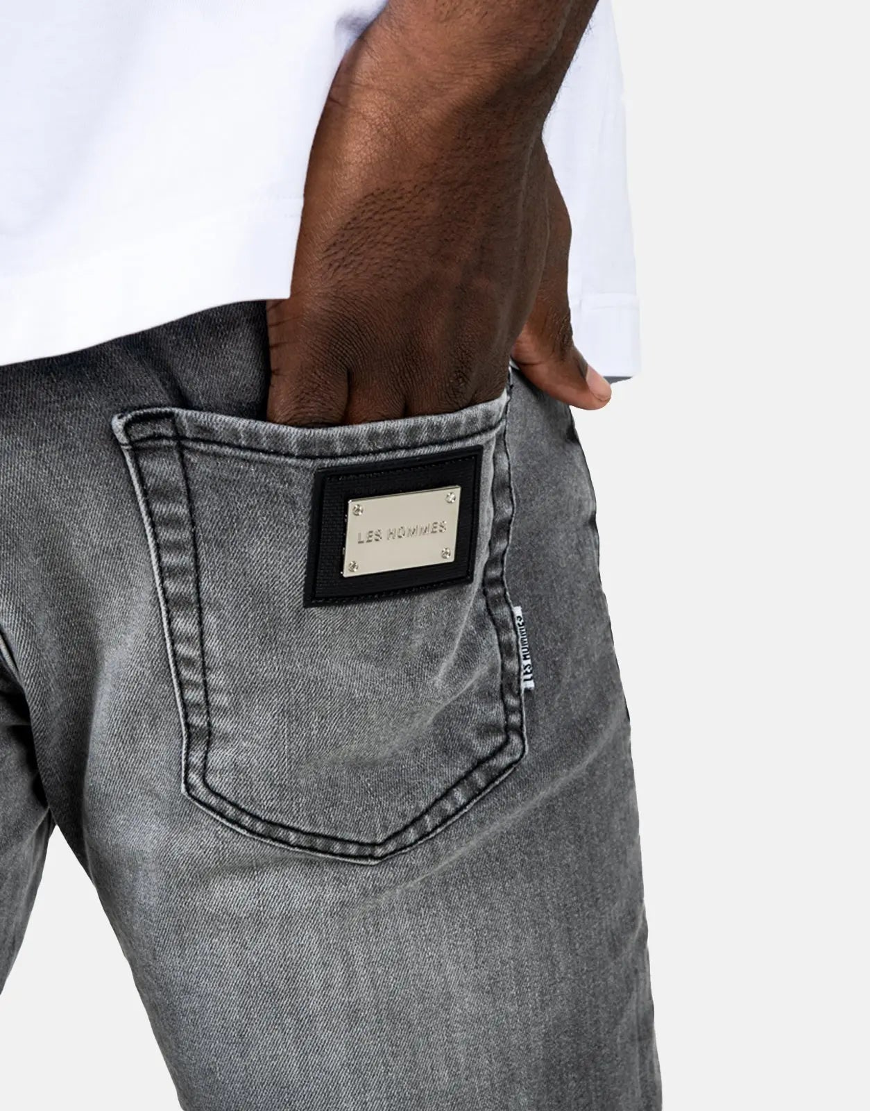 Les Hommes Grey Wash Slim Jeans - Subwear