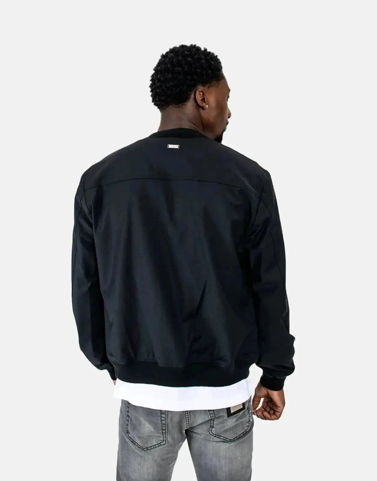 Les Hommes Lightweight Black Bomber Jacket - Subwear