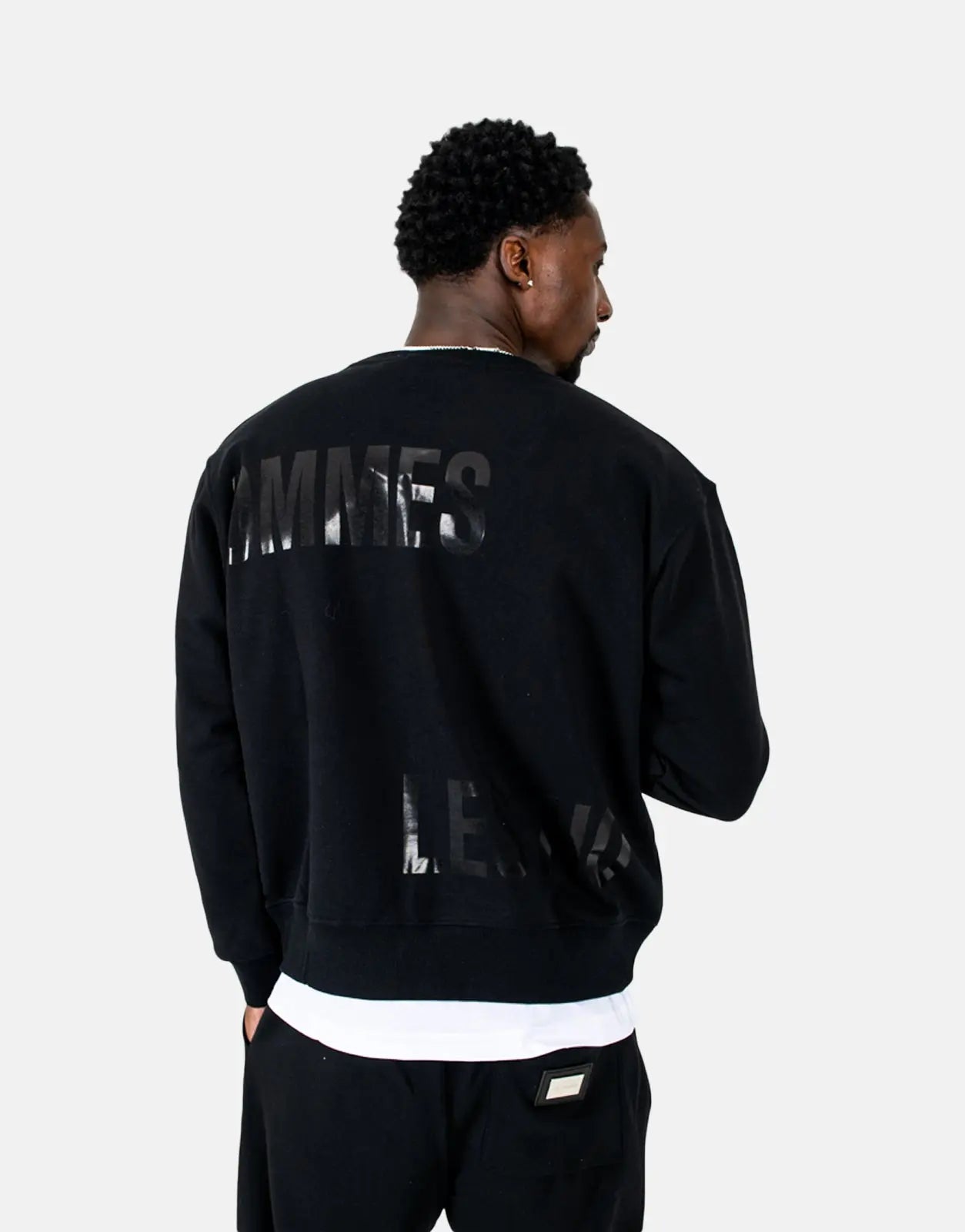 Les Hommes Multi Font Black Sweatshirt - Subwear