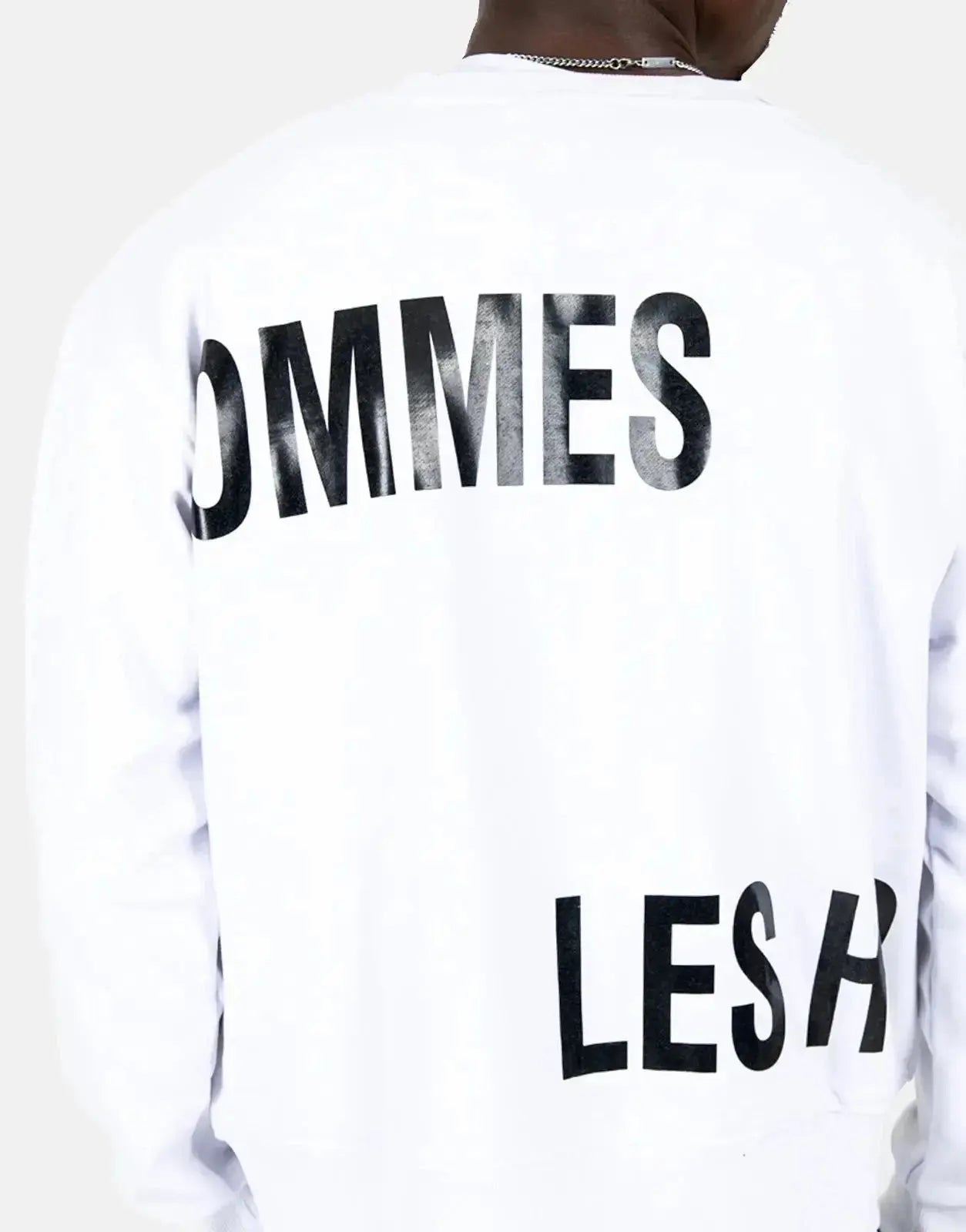 Les Hommes Multi Font White Sweatshirt - Subwear