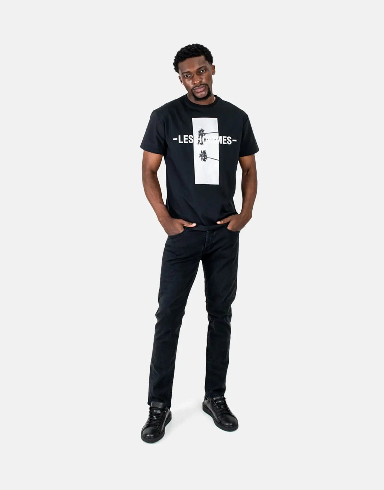 Les Hommes Palm Tree Black T-Shirt - Subwear