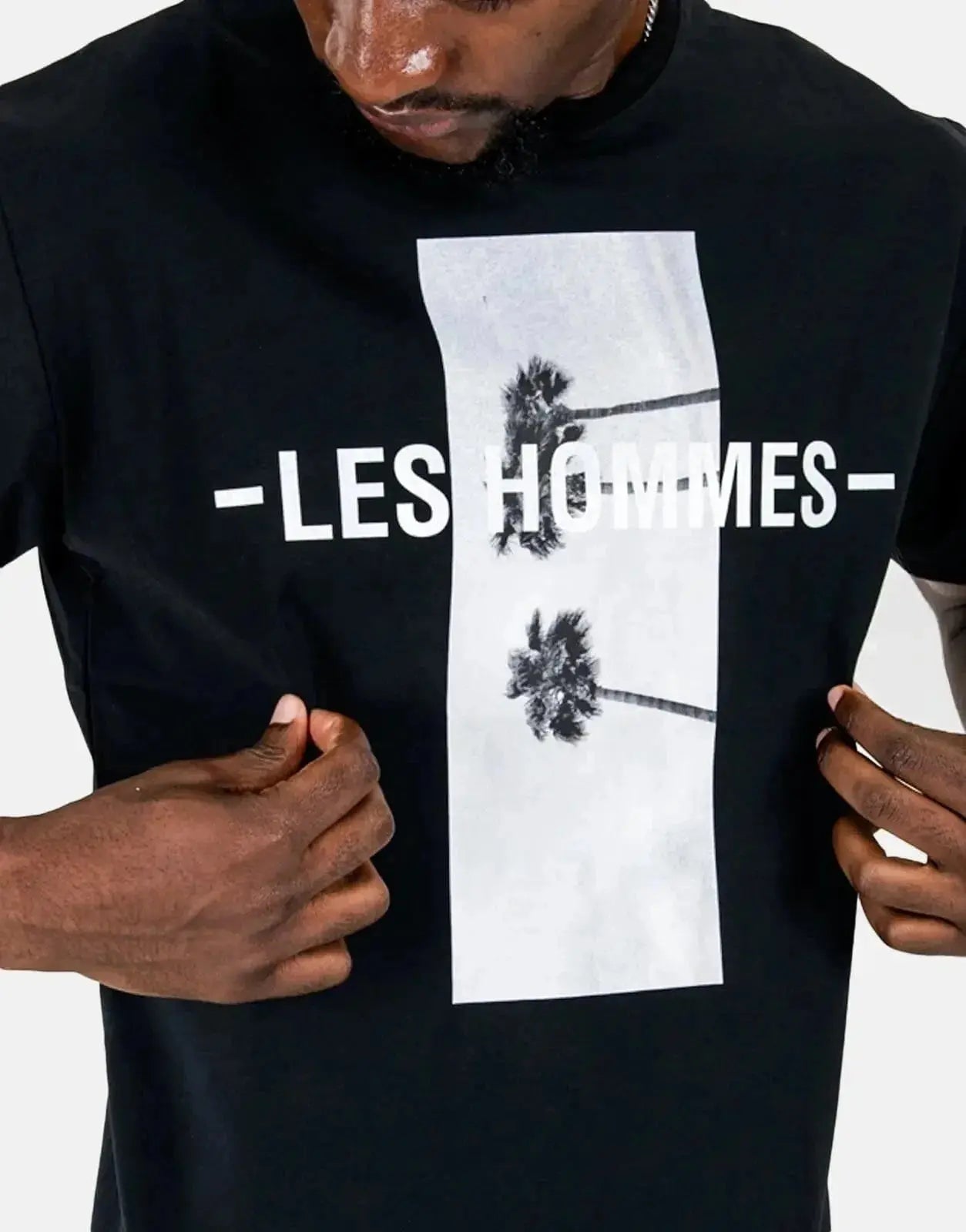 Les Hommes Palm Tree Black T-Shirt - Subwear