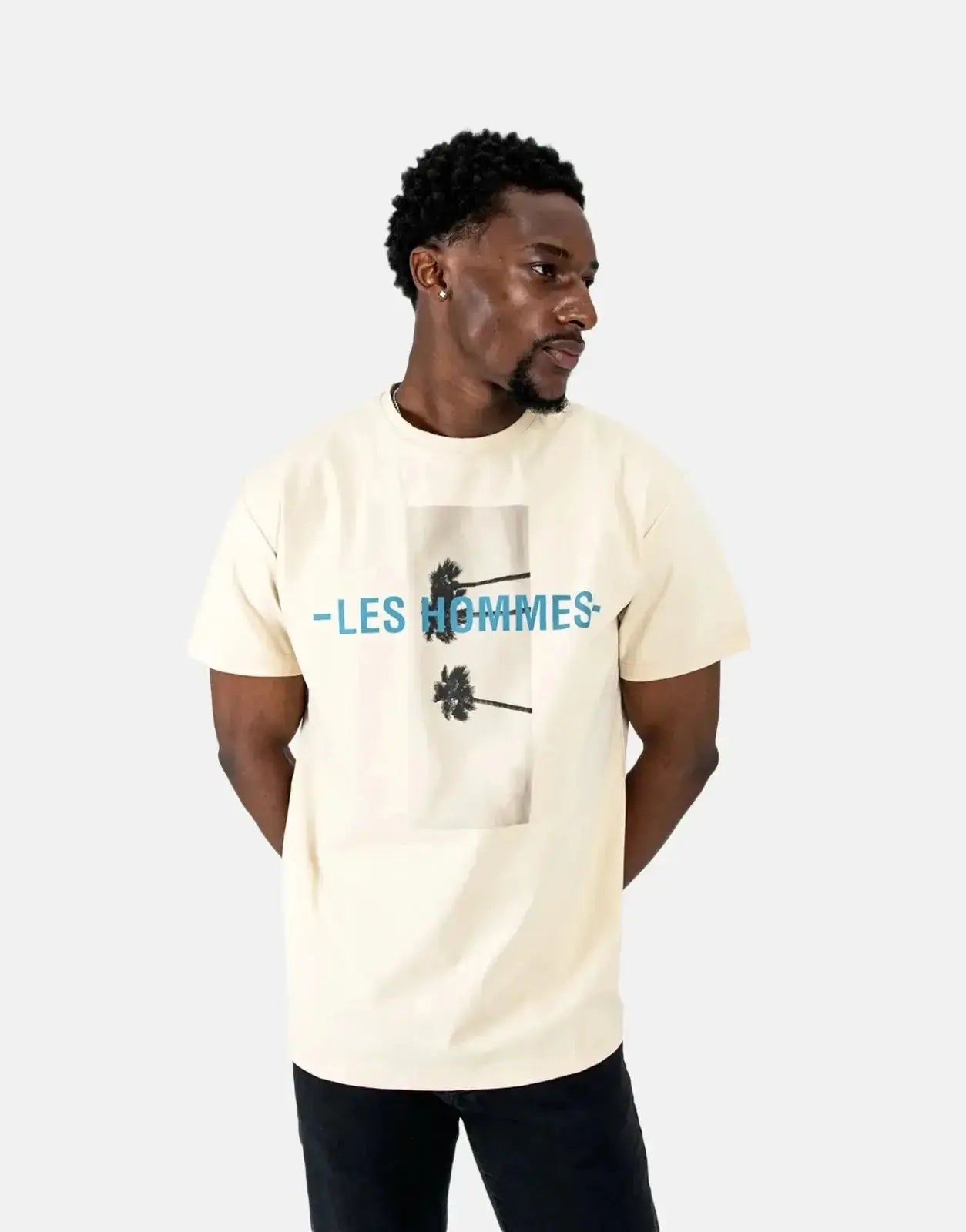 Les Hommes Palm Tree Stone T-Shirt - Subwear