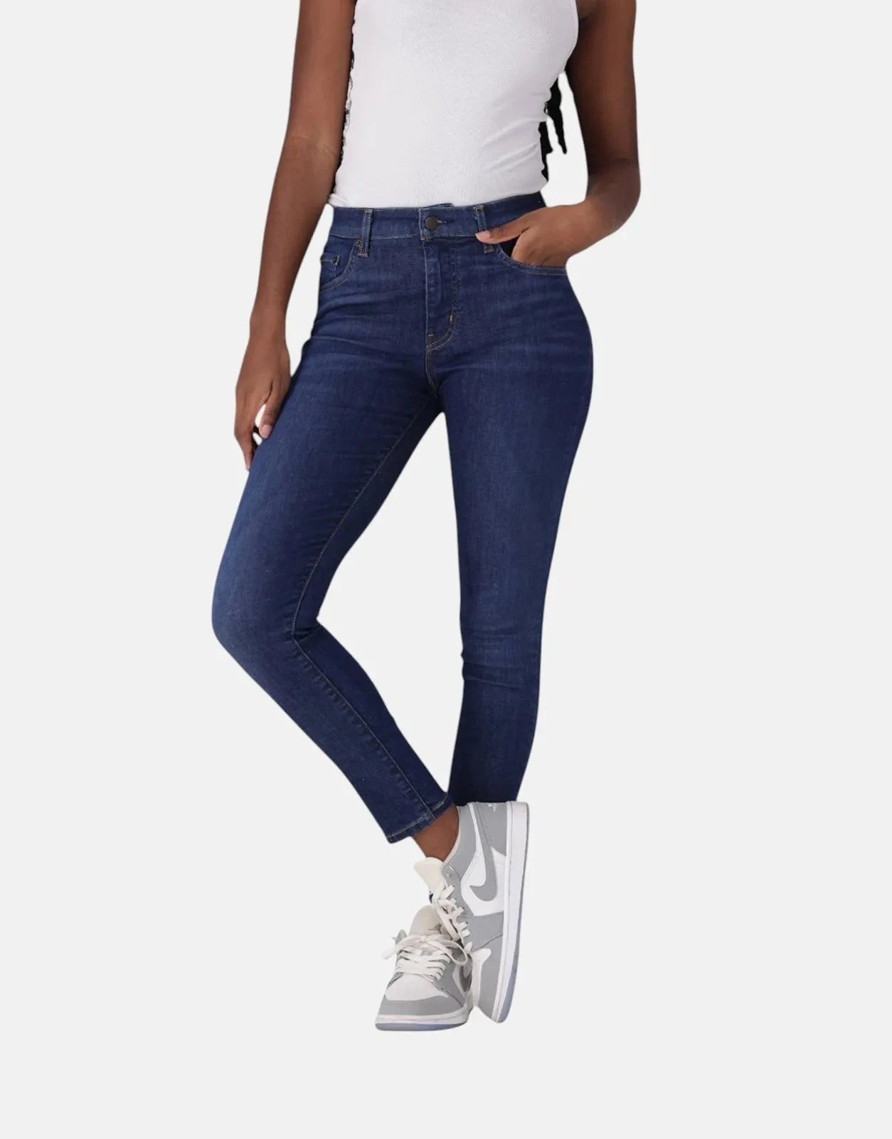 Levi's 721 High Rise Skinny Blue Wave Dark Jeans - Subwear