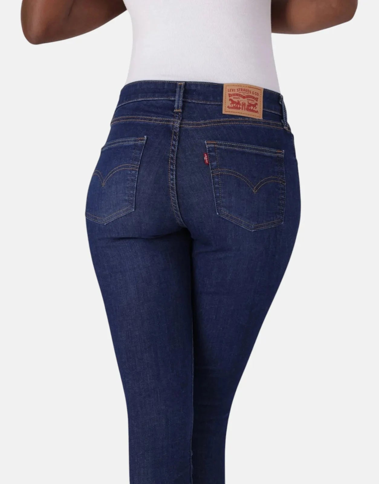 Levi's 721 High Rise Skinny Blue Wave Dark Jeans - Subwear