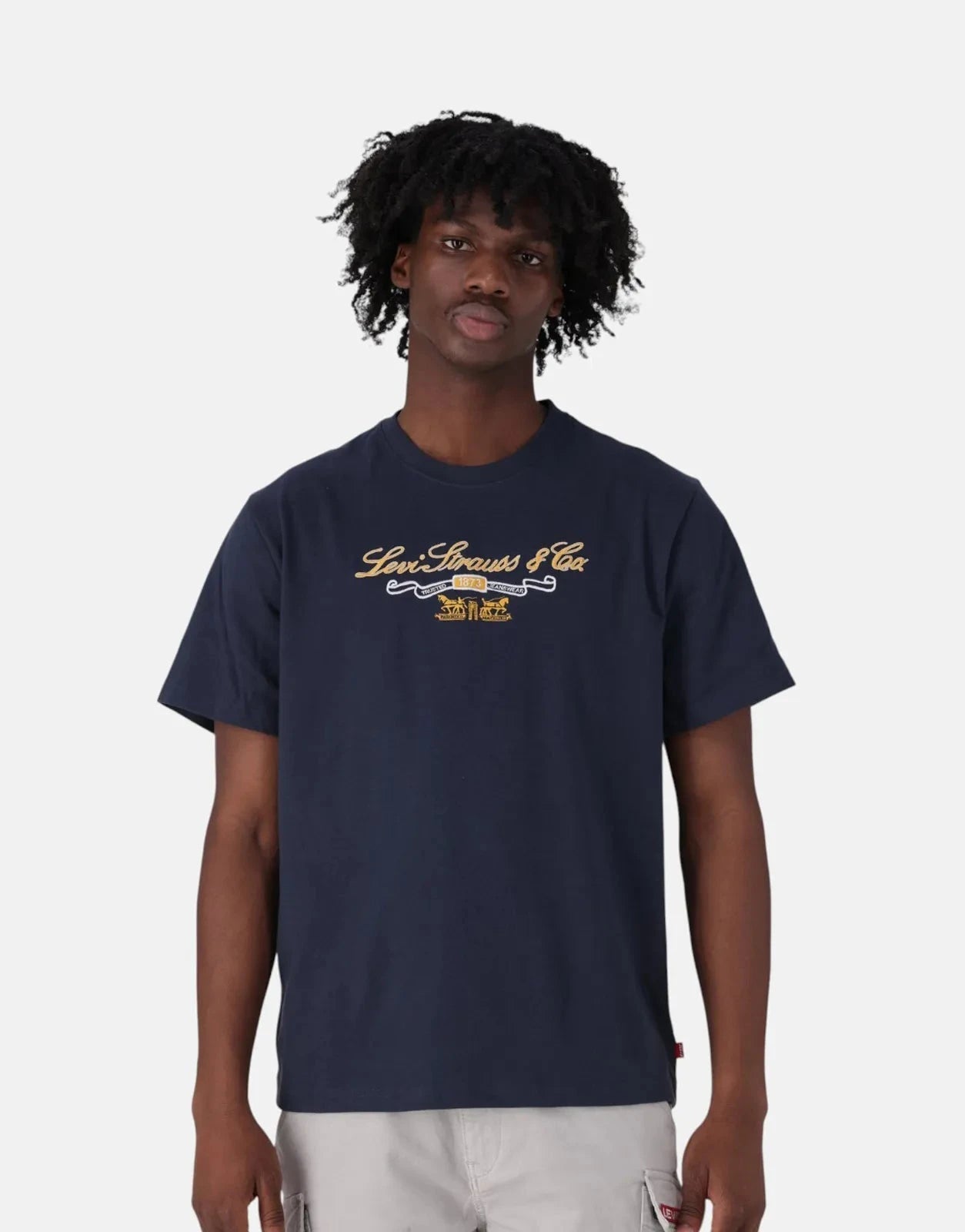 Levi's LS&Co Prep Script Relaxed Fit Navy T-Shirt - Subwear