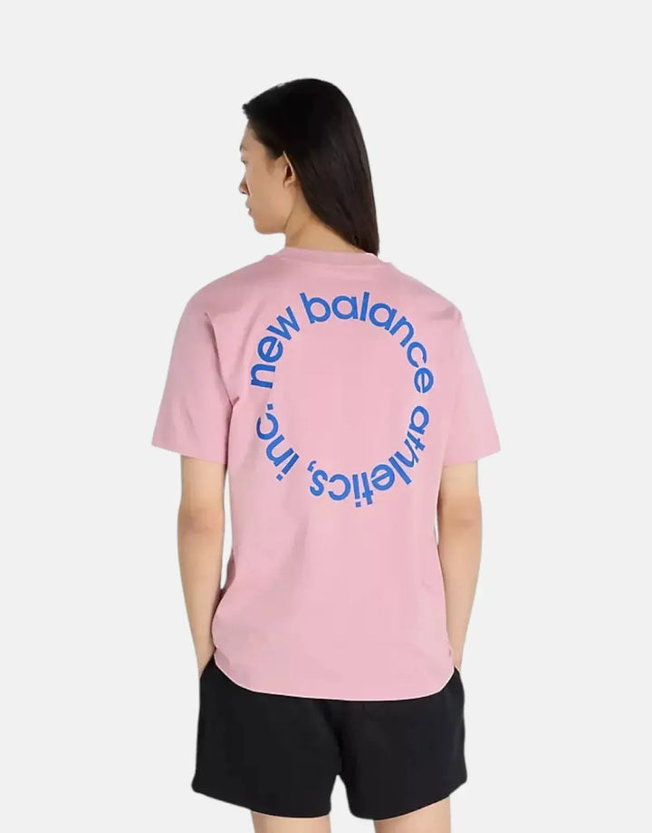 New Balance Circular Logo Pink Taffy T-Shirt - Subwear