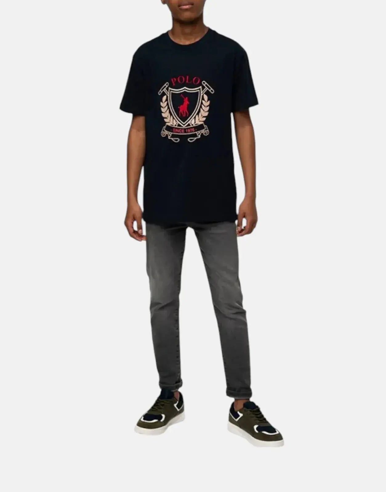 Polo Boys Cory Crested Navy T-Shirt - Subwear