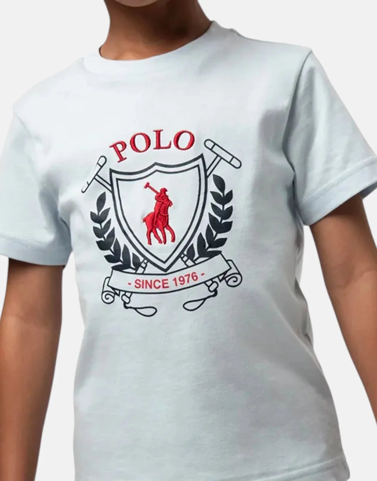 Polo Boys Cory Crested Sky Blue T-Shirt - Subwear