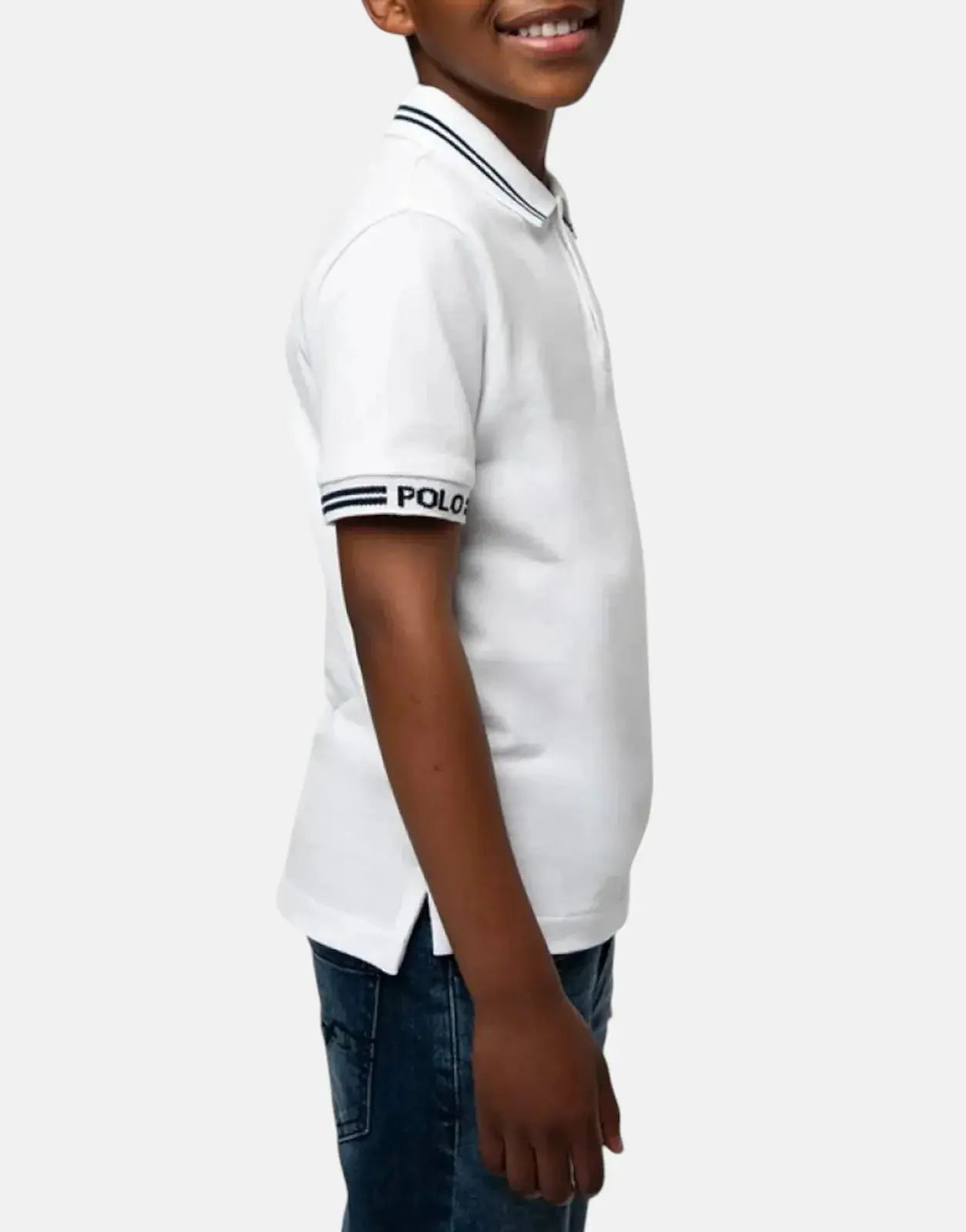 Polo Boys Owen Jacquard White Golfer - Subwear