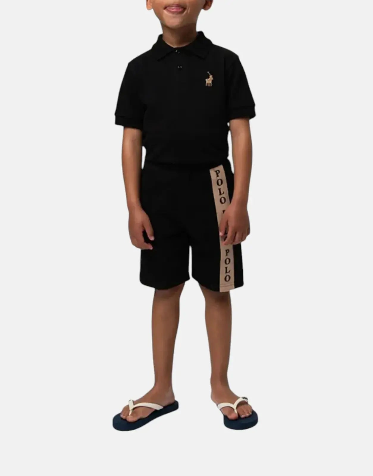 Polo Boys Preston Printed Black Shorts - Subwear