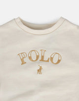 Polo Daniella Knit Panel Sweatshirt Stone - Subwear