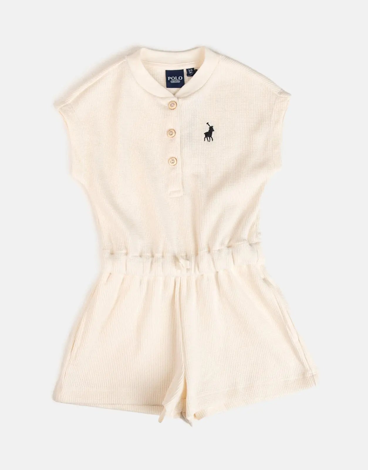 Polo Girls Gina Textured Off White Jumpsuit - Subwear