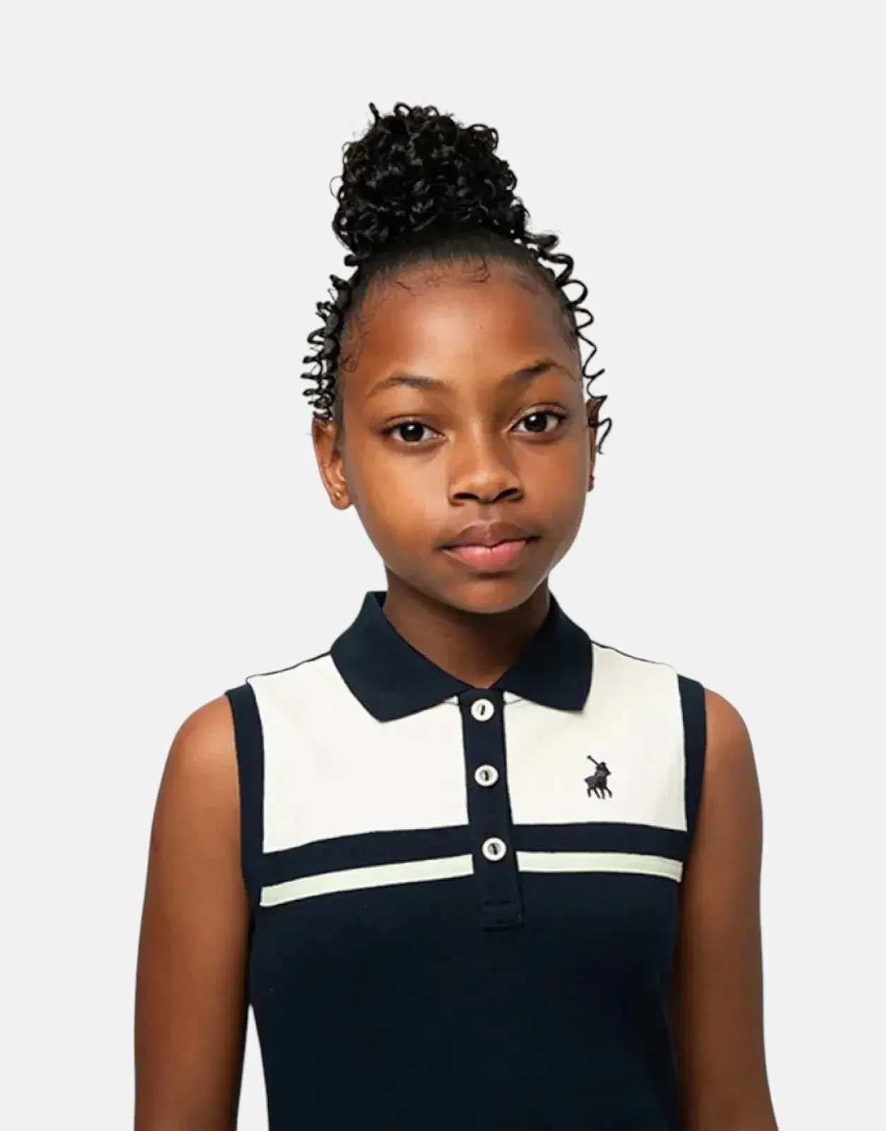Polo Girls Kerry Colour Blocked Navy Golfer Dress - Subwear