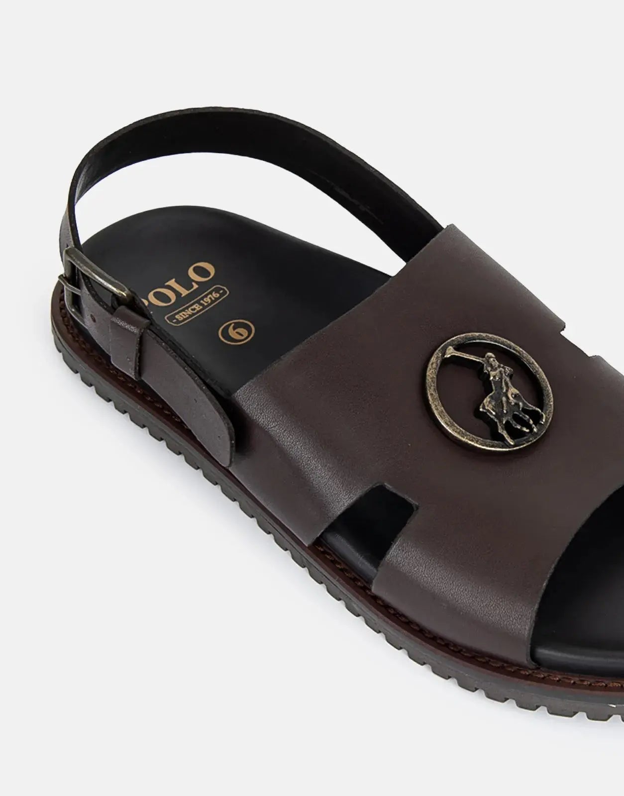 Polo Moulded Trim Brown Mens Sandals Polo