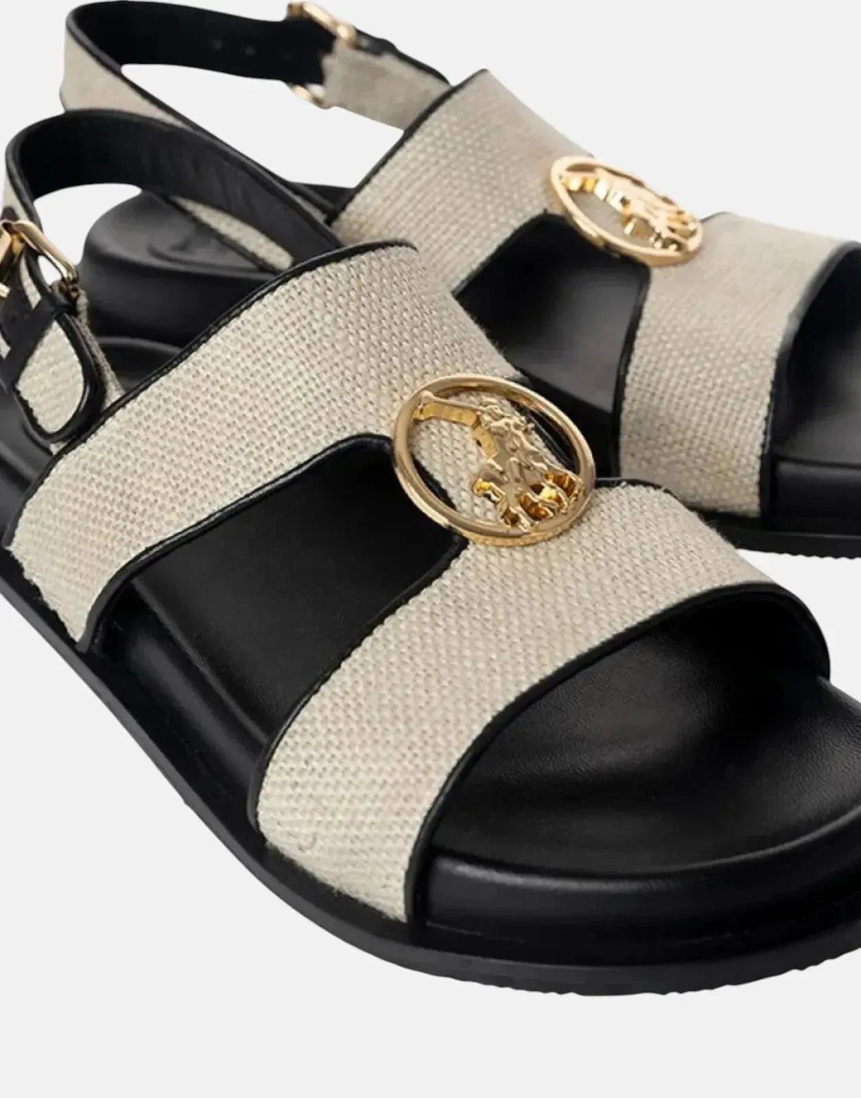 Polo Moulded Trim Leather Sandal - Off White - Subwear