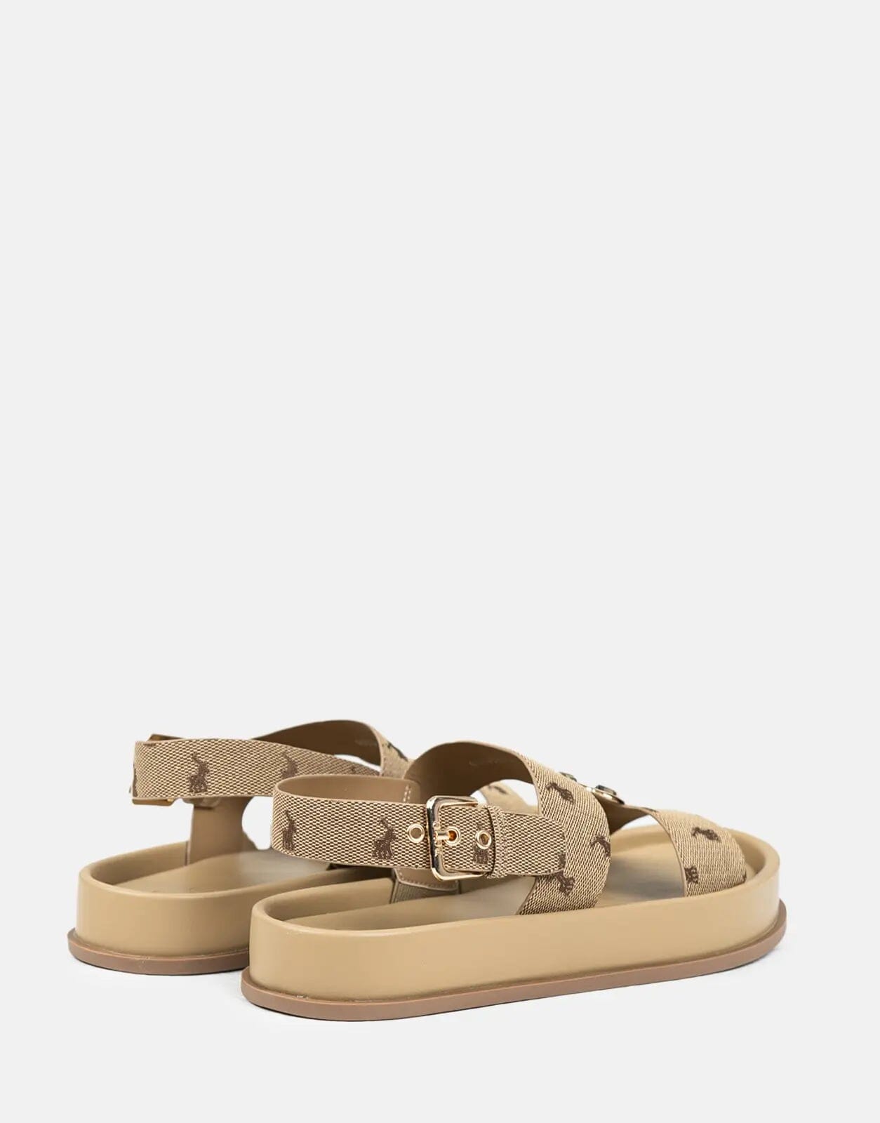 Polo Jacquard Moulded Trim Stone Sandals - Subwear