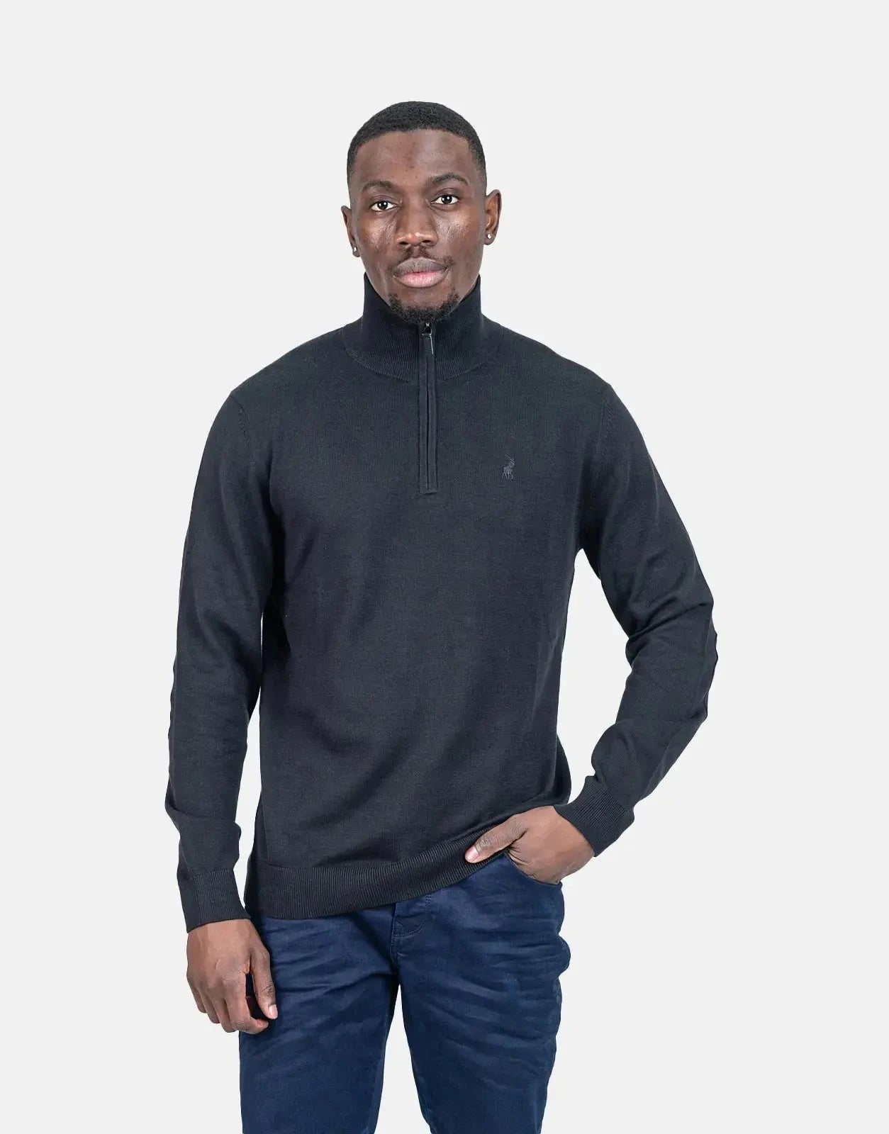 Polo Quarter Zip Funnel Neck Knitwear - Subwear