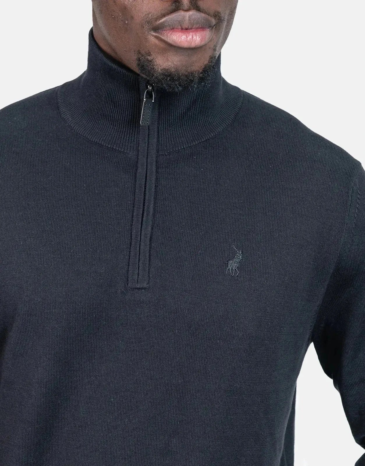 Polo Quarter Zip Funnel Neck Knitwear - Subwear