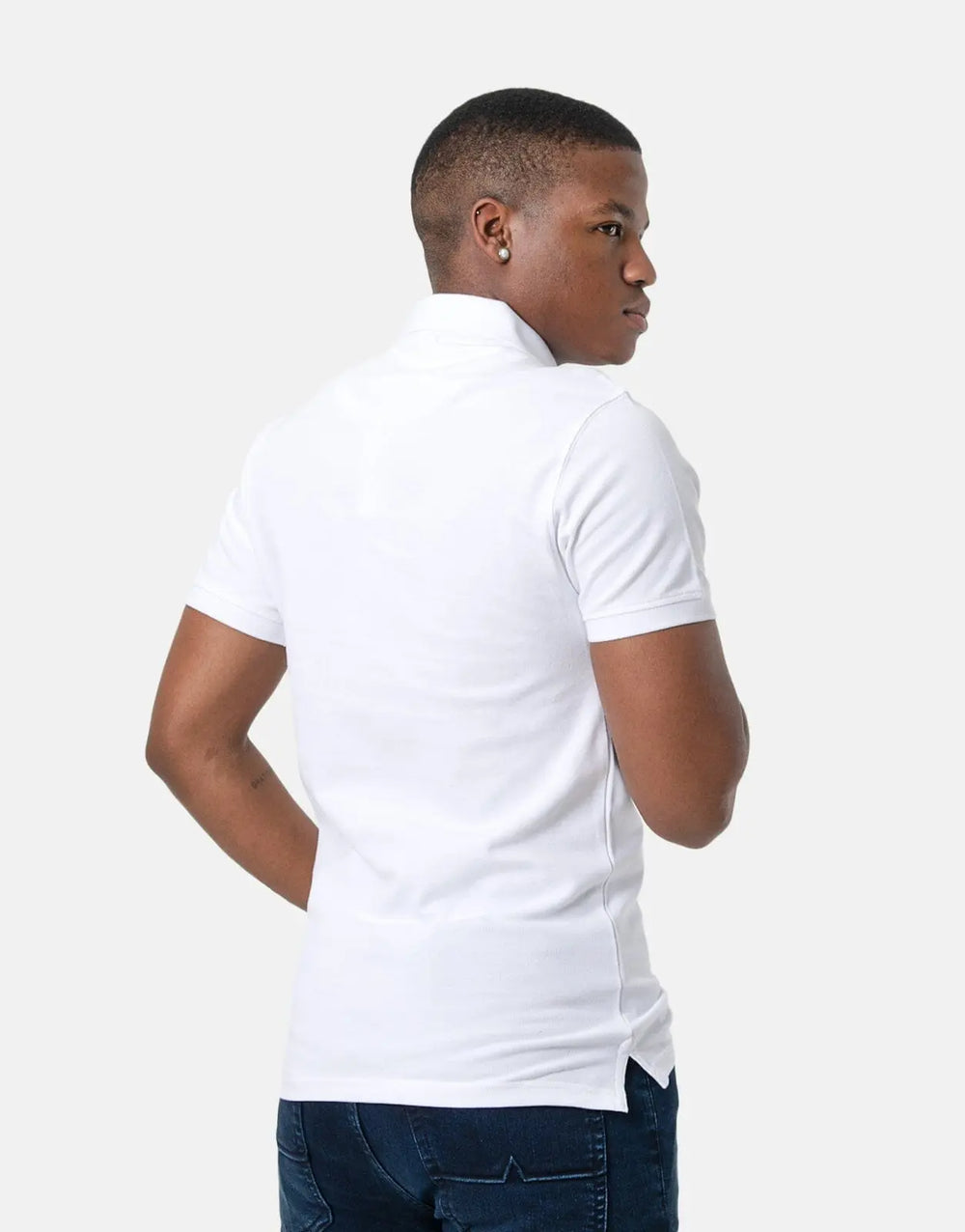 Polo Stretch Pique White Polo Shirt - Subwear