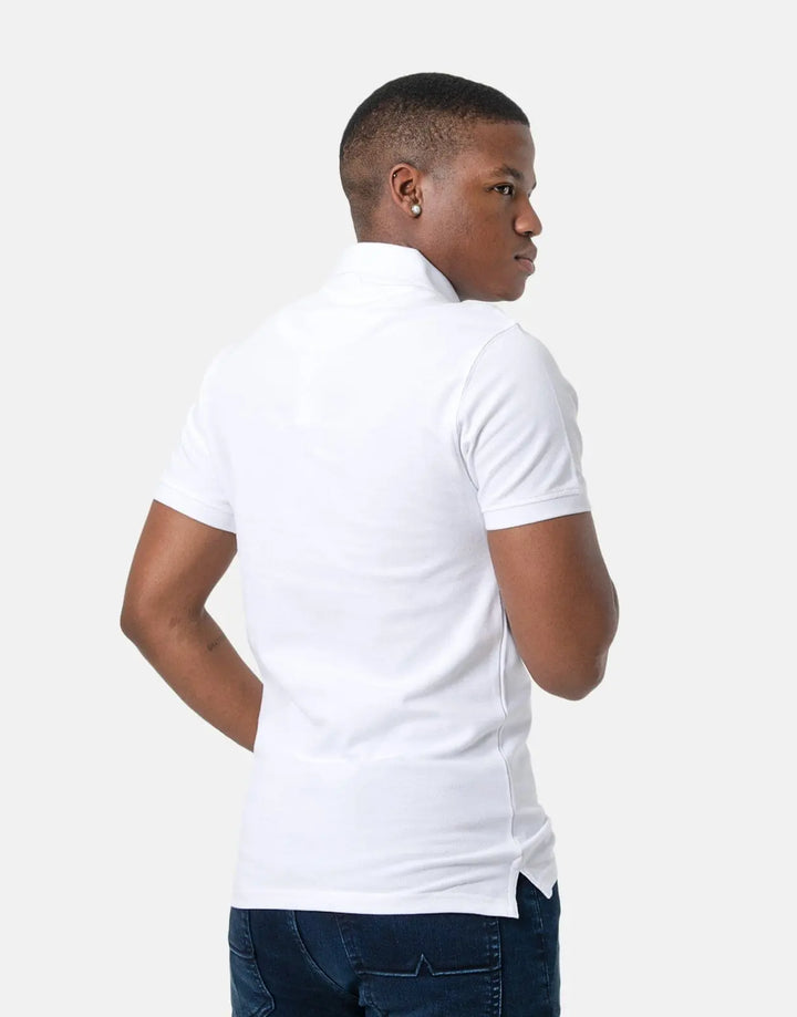 Polo Stretch Pique White Polo Shirt - Subwear