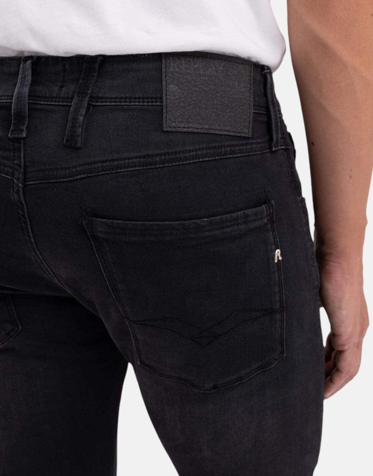 Replay Anbass Power Stretch Black Power Jeans - Subwear