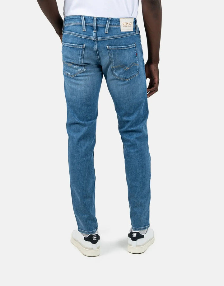 Replay Anbass Slim Fit Medium Blue Jeans - Subwear