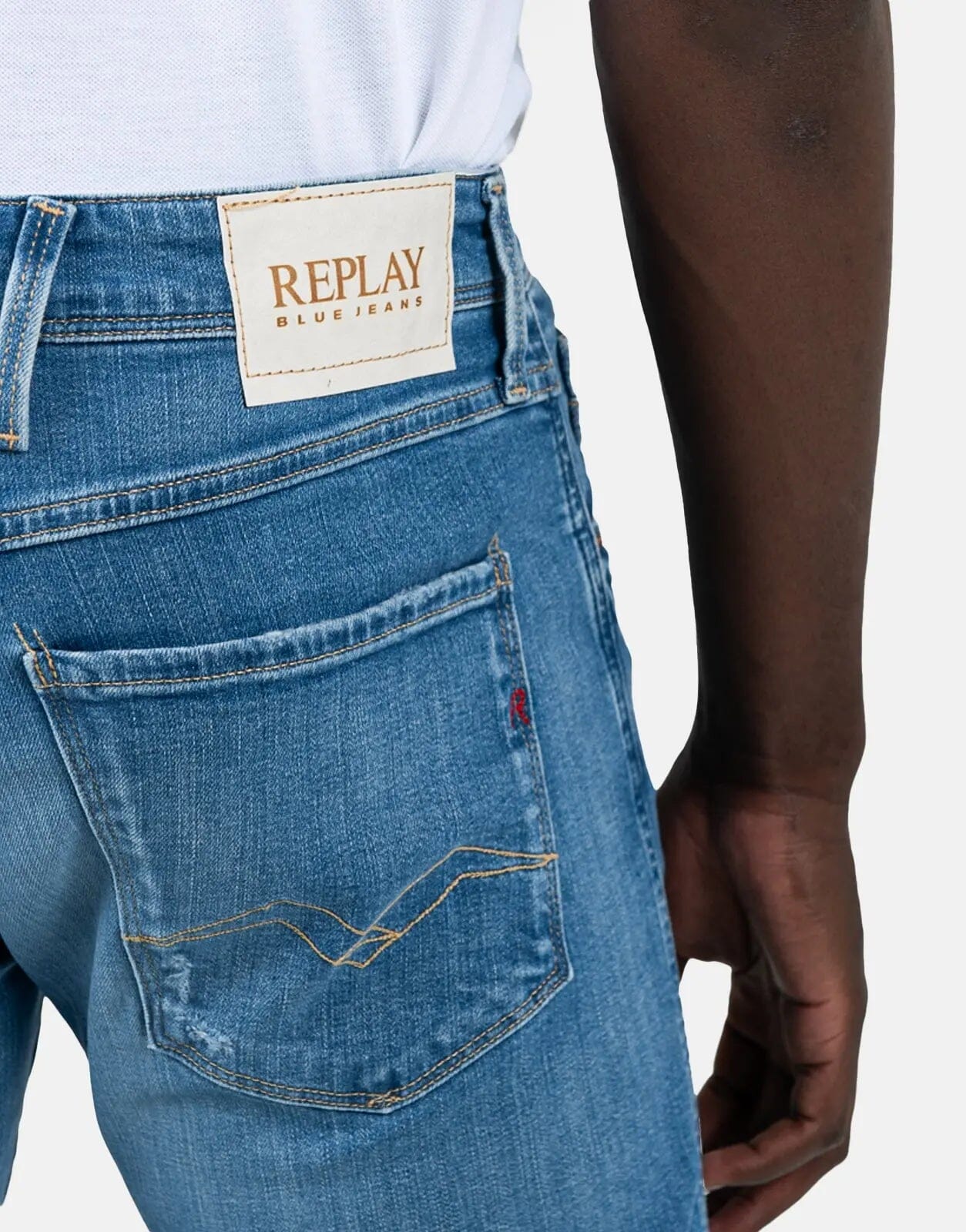 Replay Anbass Slim Fit Medium Blue Jeans - Subwear
