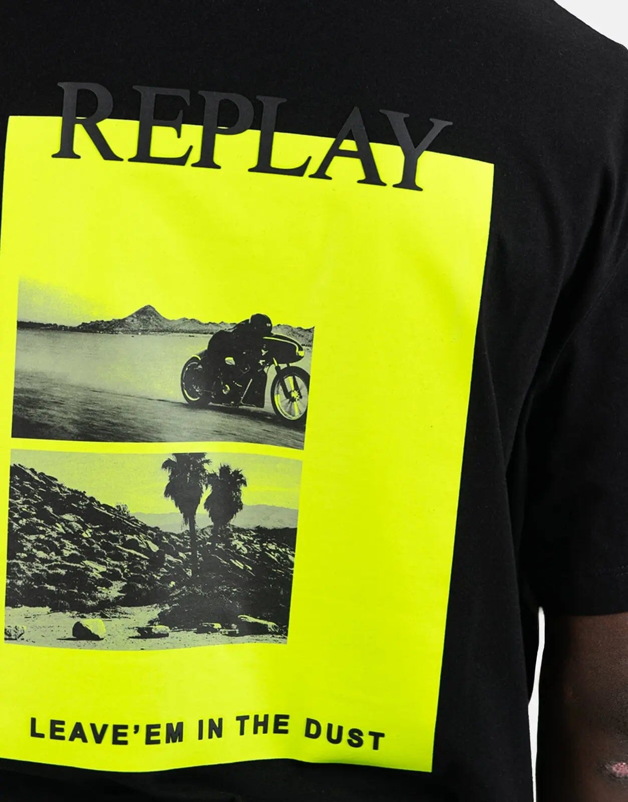 Replay Back Photo Print Black T-Shirt - Subwear