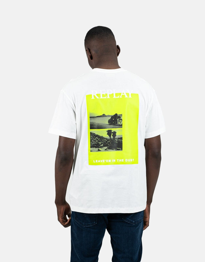 Replay Back Photo Print White T-Shirt - Subwear