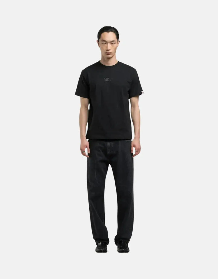 Replay Center Rubber Logo Black T-Shirt - Subwear