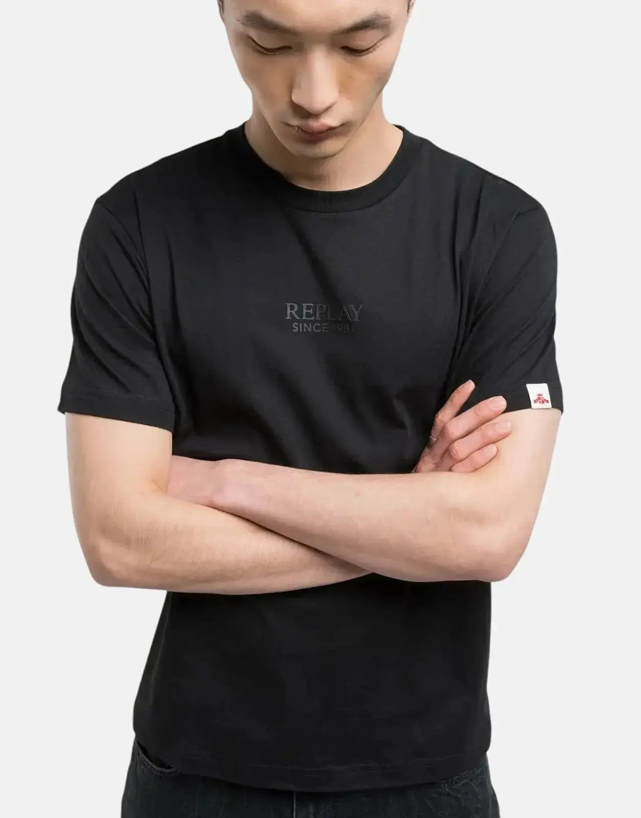 Replay Center Rubber Logo Black T-Shirt - Subwear