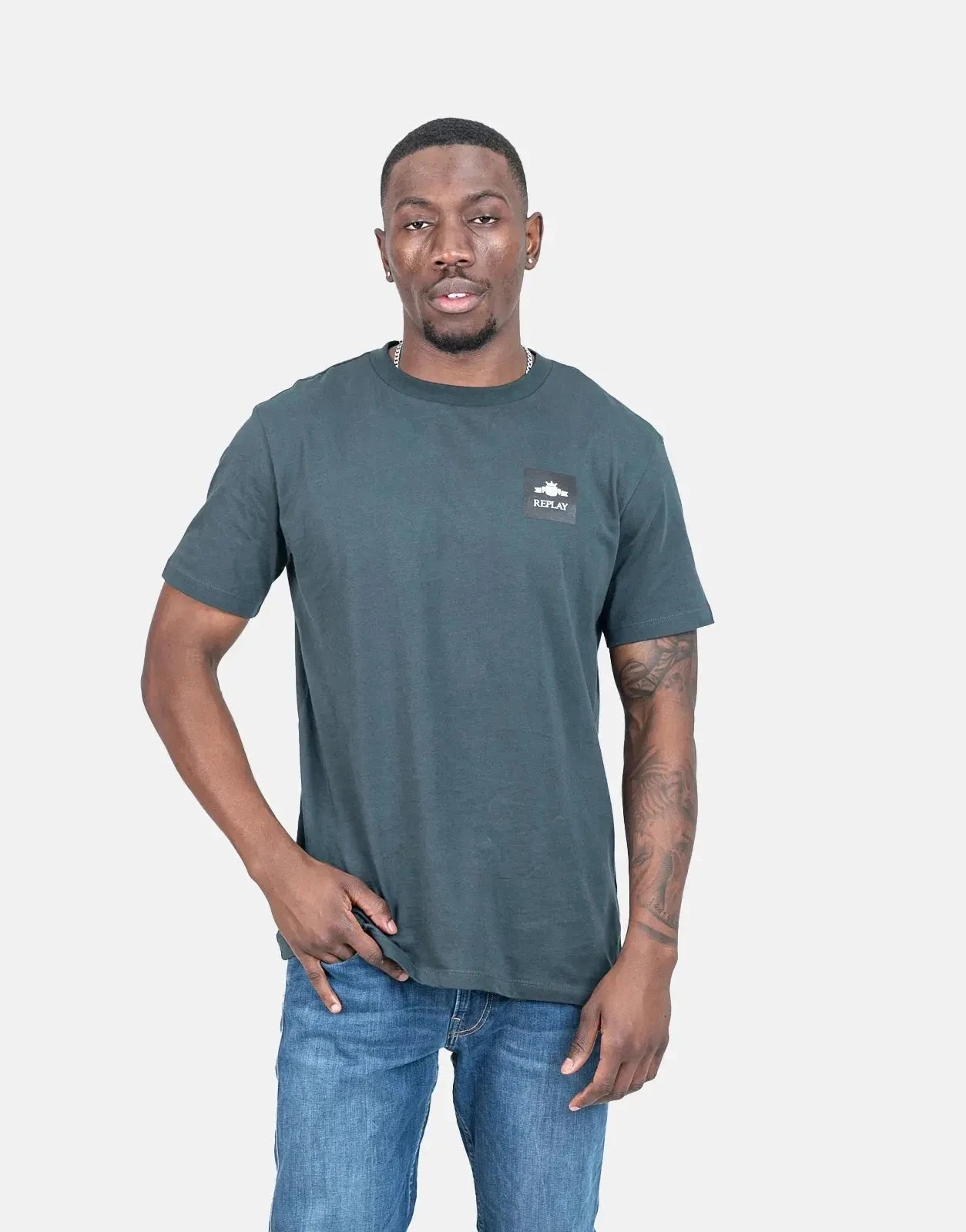 Replay Classic Small Logo T-Shirt Black - Subwear