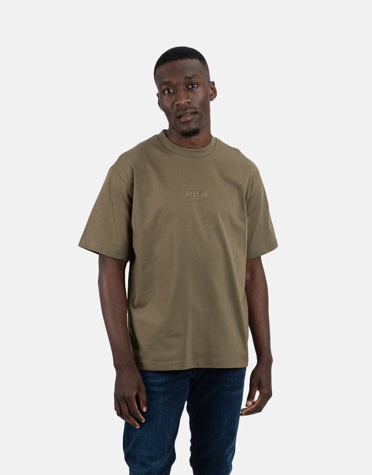 Replay Cotton Emboidery Mud T-Shirt - Subwear