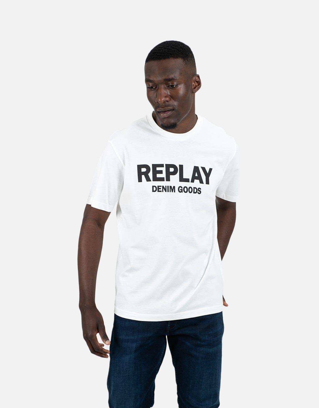 Replay Denim Goods Natural White T-Shirt - Subwear