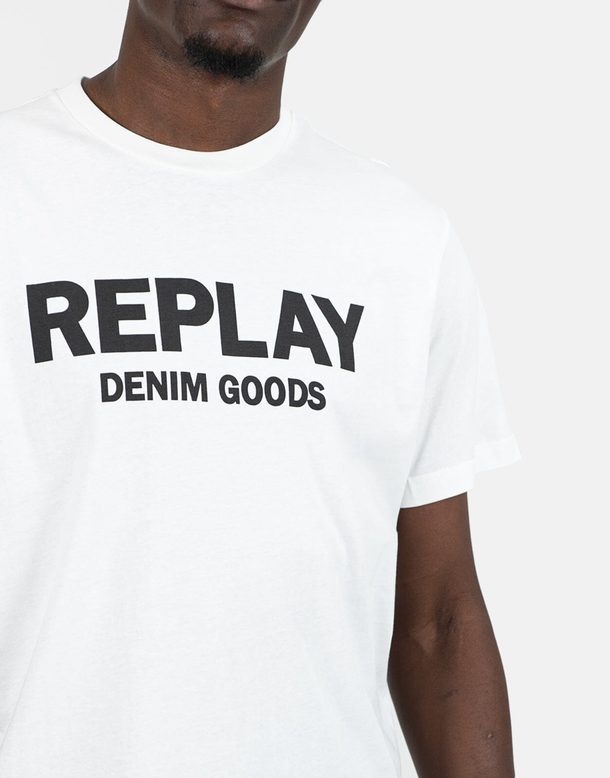 Replay Denim Goods Natural White T-Shirt - Subwear