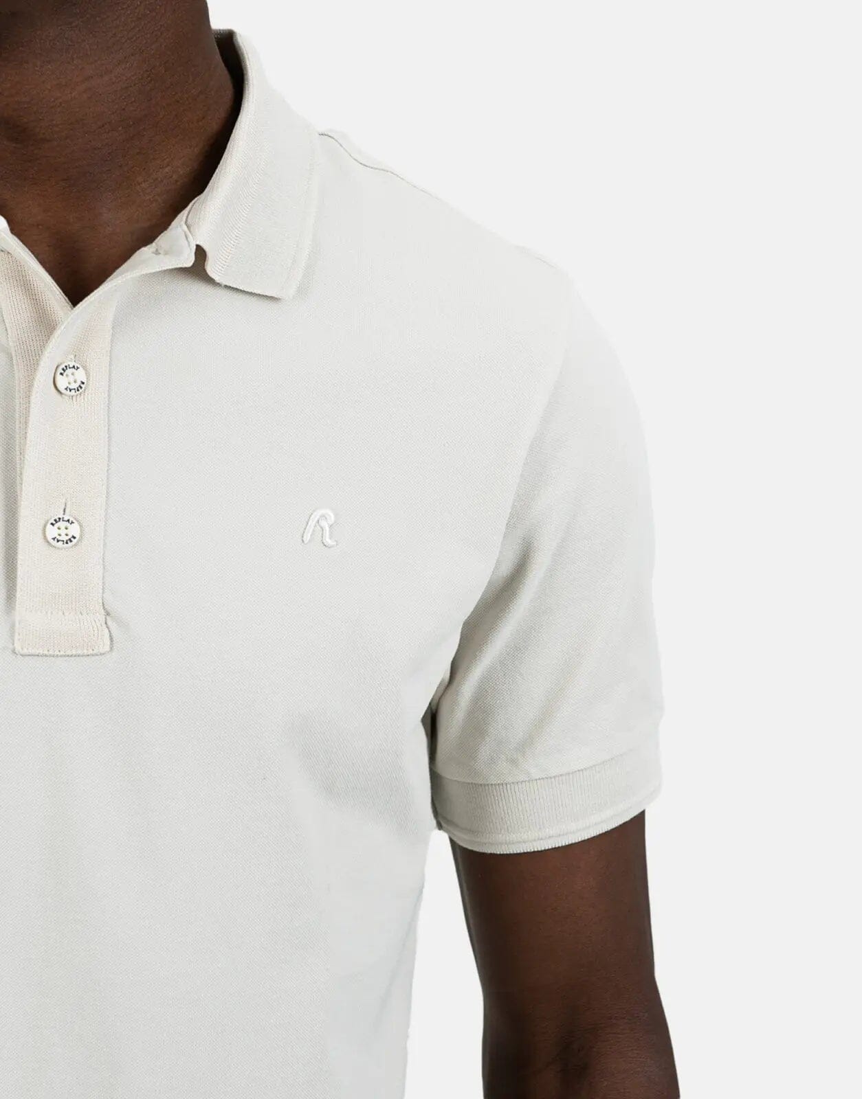 Replay Embroided R-Logo Brown Polo Shirt - Subwear