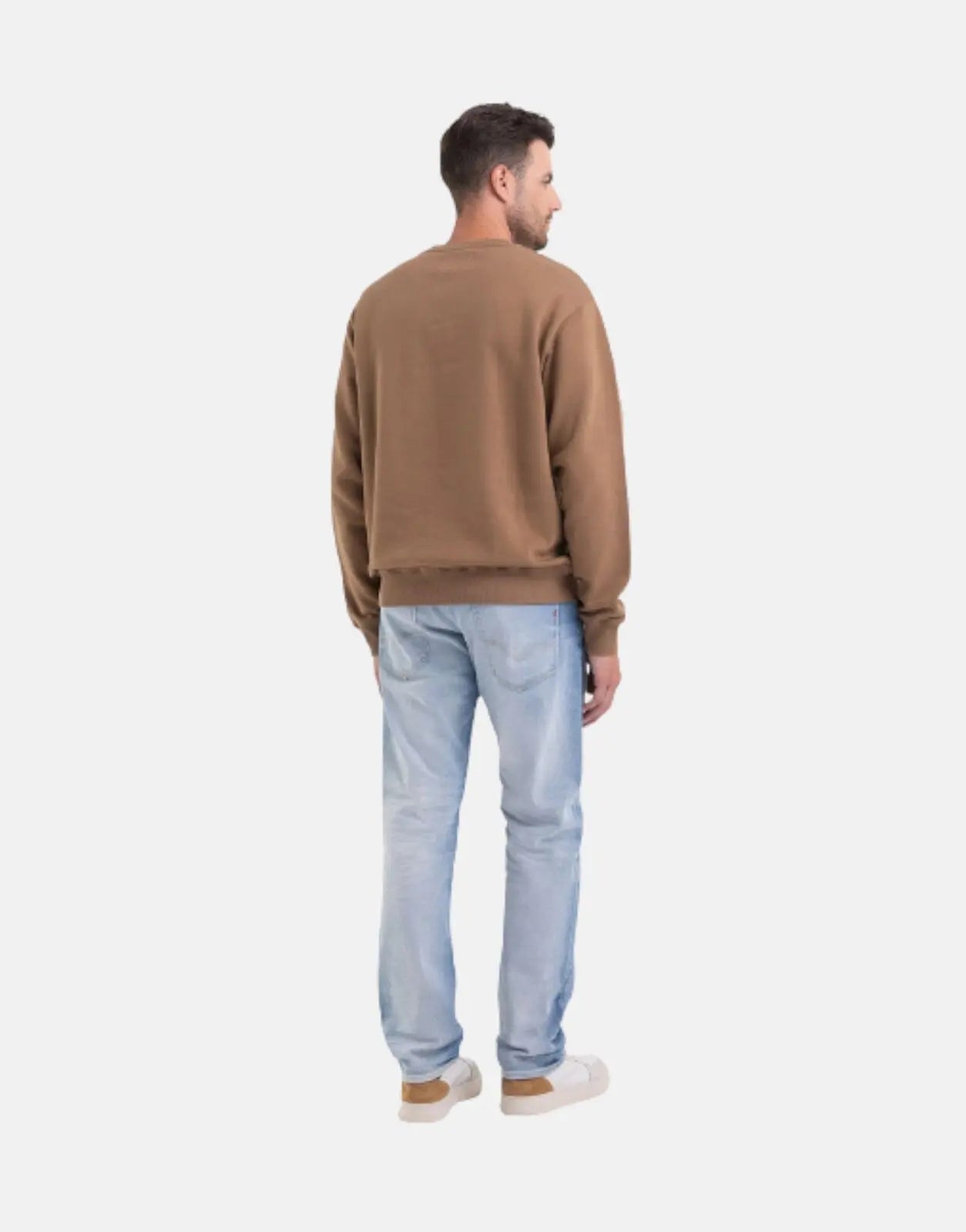Replay Emossed Logo Brown Sweatshirt - Subwear