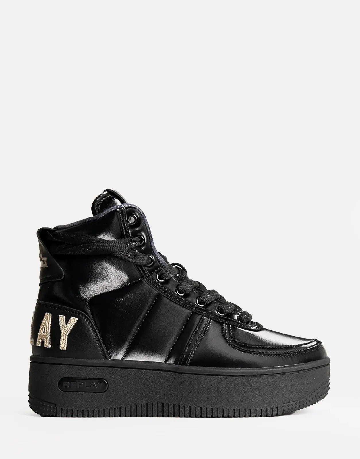 Replay Epic High Stand Out Black Sneakers - Subwear