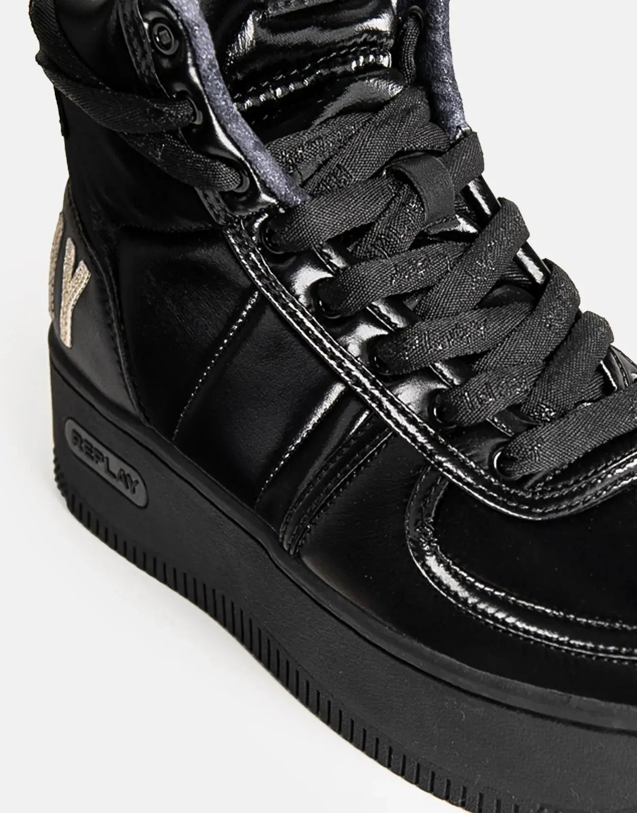 Replay Epic High Stand Out Black Sneakers - Subwear