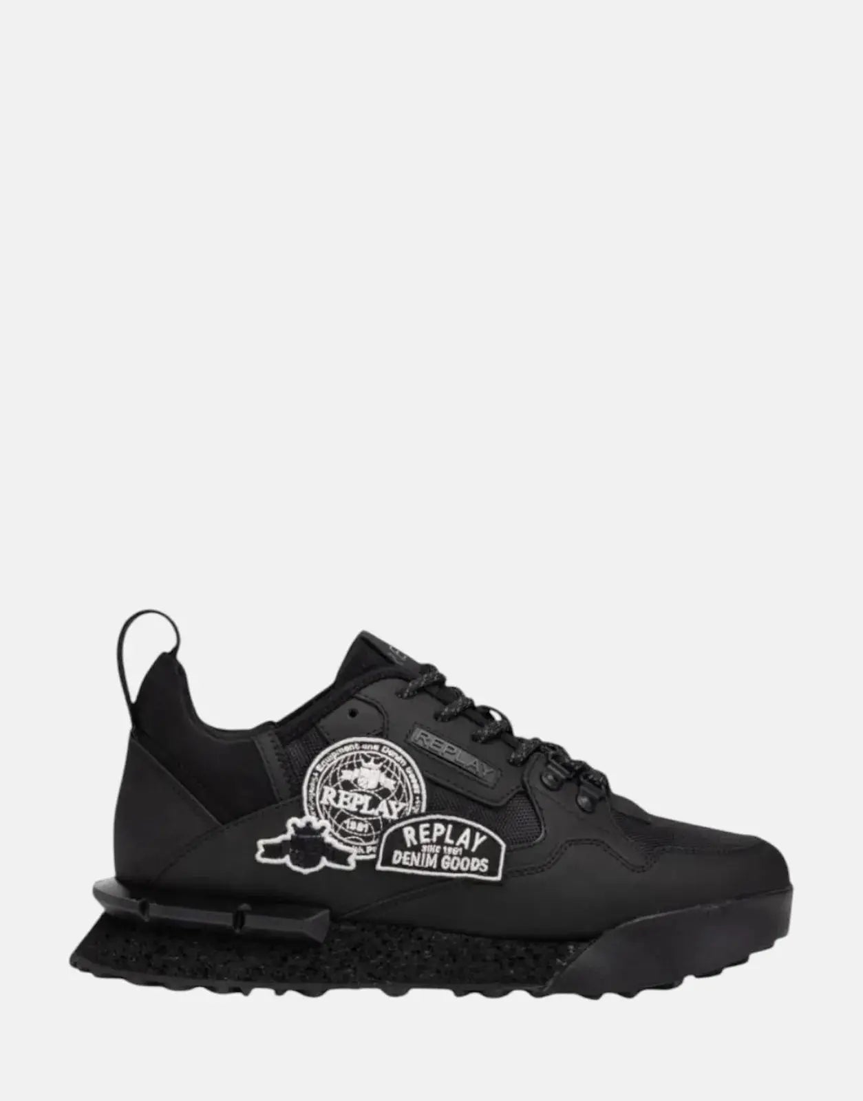 Replay Field Badges Black Sneakers Replay